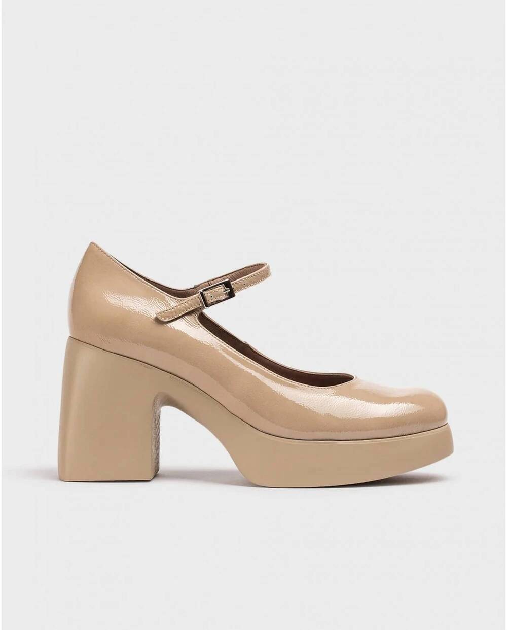 NEW WONDERS women's lady mary jane shoes in taupe